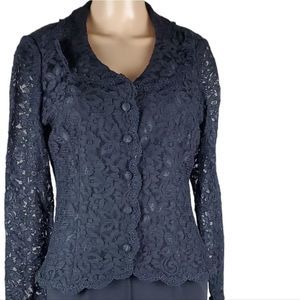 Talbots Black Lace Blouse